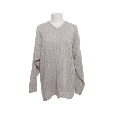 By Design Essentials, Pullover, Größe: L, Beige/Weiß, Acryl/Baumwolle #aVy