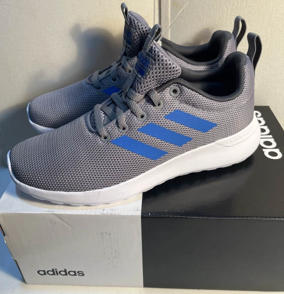 Adidas Cloudfoam Lite Racer NUEVO Jóvenes 2 Niños Zapatos para Correr Gris Azul Tenis Foto 3 de 4