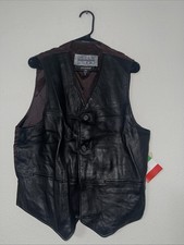 Wilsons Leather Pelle Studio Genuine Leather Moto Biker Zip Vest Women's S NWT