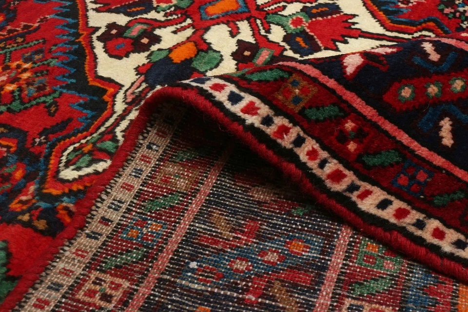 Alfombra oriental tradicional vintage anudada a mano alfombra de lana de 4'9" x 6'6" Foto 4 de 4