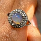 925 Sterling Silver Ring 5mm Natural Opal Gemstone Zircon Handmade Women Gift — photo 10