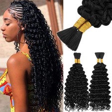 Human Hair Bulks For Braiding Unprocessed Brazilian Virgin Wavy Hair Extensions