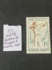 France Année 1958 N° 1163g Neuf** Luxe variété Contour Du Tireur Vert Sur Droite