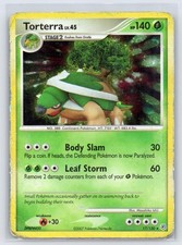 Torterra 17/130 Holo Rare Diamond & Pearl Pokemon Damaged