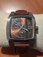 Orologio DIESEL Vintage Uomo Acciaio Quadrante bronzo Pelle