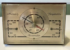 Vintage Airguide Instrument Co Barometer Chicago USA MCM Mantle/Decor Working