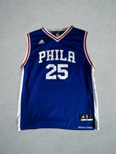 Adidas Ben Simmons 25 Philadelphia 76ers Jersey Blue Size Adult L Fits M 