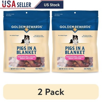 Pigs in a Blanket Chicken Pork Sausage Dog Treats High Protein Jerky 16oz New