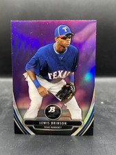 2013 Bowman Platinum #BPCP3 Lewis Brinson Chrome Prospects Purple Refractors