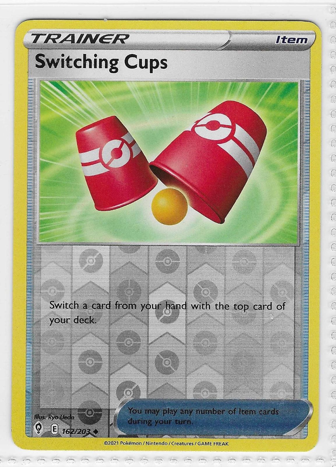 Switching Cups 162/203 Uncommon Evolving Skies Pokemon Reverse Holo Near Mint