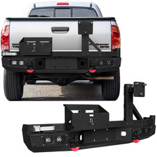 Vijay Rear Bumper For 2005-2015 Toyota Tacoma With Spare Tire Rack And D-rings