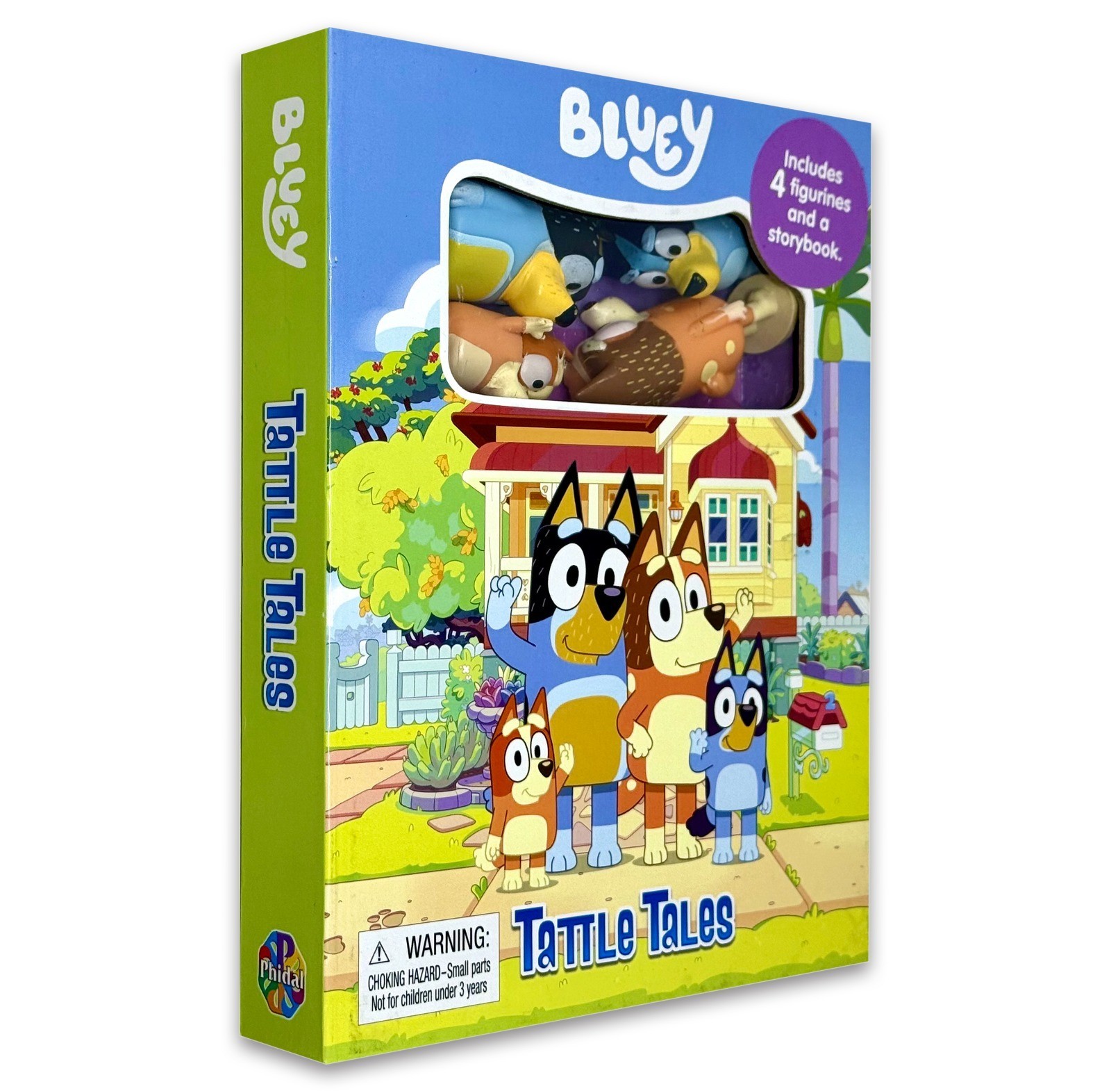 Phidal Publishing Inc. Bluey Tattle Tales Board Book With 4 Figurines (Mum, Dad, Bluey, Bingo) By Phidal Publishing - Ages 3-5 - Brand New - Image 2