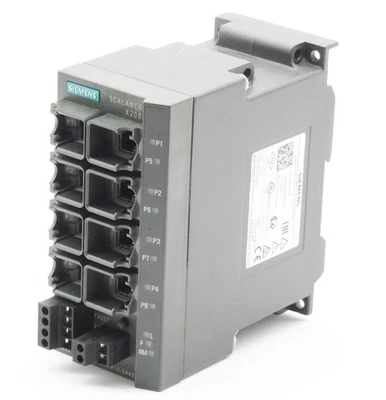Siemens SIMATIC 6GK5208-0BA10-2AA3 E: 06 Scalance X208 Ethernet Switch -used- - Bild 1 von 4