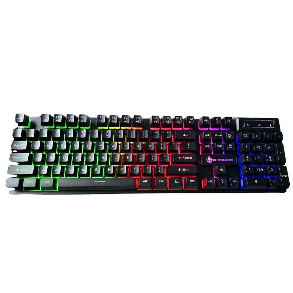 Mechanical Gaming Keyboard RGB Backlit Wired USB 104 Keys for PC Laptop - Image 2 of 4