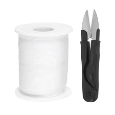 Nylon String 1mm 100 Yards Elastic String with Scissors for Blinds, White