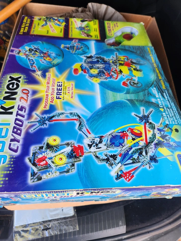 Cyber K'Nex Cybots 2.0, conjunto de brinquedos de construção. Vintage - Imagem 3 de 4