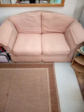 Coopers of Essex 1980s Pink Brocade Ultimate Luxury Two-Seater Sofa. Was £1800