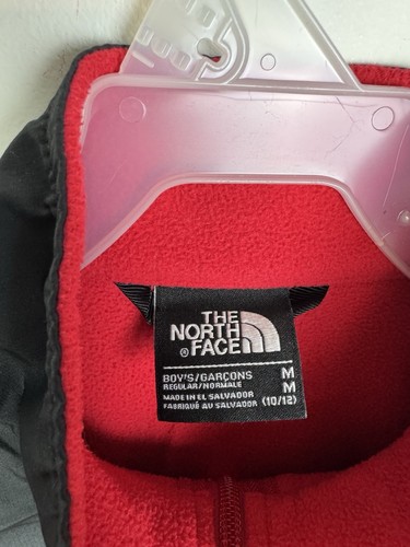 The North Face Kids Red And Black Full Zip Fleece Jacket Medium 10/12 - Picture 3 of 5