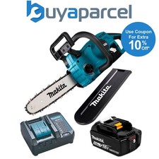 Makita DUC307ZX2 18v LXT Cordless Chainsaw Brushless 300mm 12" 1x 5.0Ah Battery