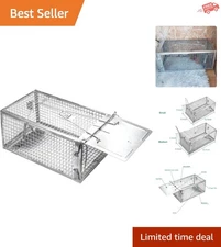 User-Friendly Small Animal Trap - Reliable 10.5" Rat Capture Solution in Silver
