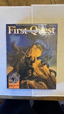 1994 TSR 1105 AD&D DUNGEONS & DRAGON FIRST QUEST RPG GAME 100% COMPLETE BOX MIB