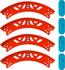 Curve Track Set Pieces for Hot Wheels Curved Red  Connectors 4-Pack 