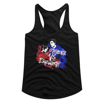 Ace Attorney Capcom Video Game Anime Phoenix VS Edgeworth Women's Tank T Shirt