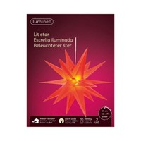 Led Stern Rot 3-D Advent Weihnachtsstern Leuchtstern Batterie Timer 6 Std 30 Cm