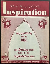 1957 "INSPIRATION" MOVIE THEATRE MAGAZINE (NOV) THANKSGIVING, CHRISTMAS