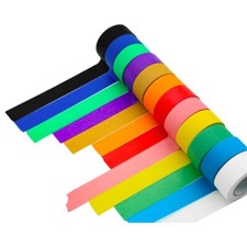 Colored Masking Tape Roll Multi Pack Colorful Craft Tape for Arts  Labe