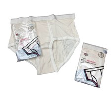 Kmart Vintage Mens Briefs Sz 90cm Beige 2 Pairs Y Front 70s 80s Cotton NOS