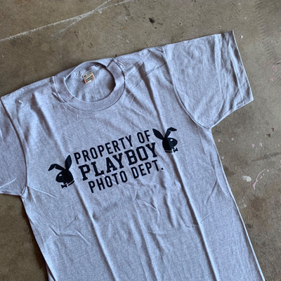 VINTAGE 80s PROPERTY OF PLAYBOY MAGAZINE PHOTO DEPARTMENT BUNNY T 
