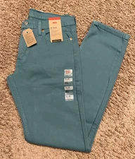 Levi's 511 Slim Fit Jeans WStretch Aqua BlueGreen 31X32 NWT RT$69.5 5227 U6