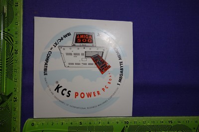 Alter Aufkleber AMIGA 500 KCS POWER PC Board IBM-PC/XT Compatible 1 Megabyte