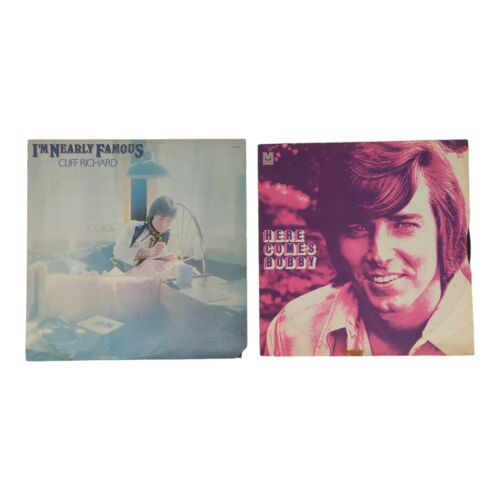 Lot of 2 1970s Pop 12" Vinyl Records Cliff Richards Bobby Sherman Vintage Vtg