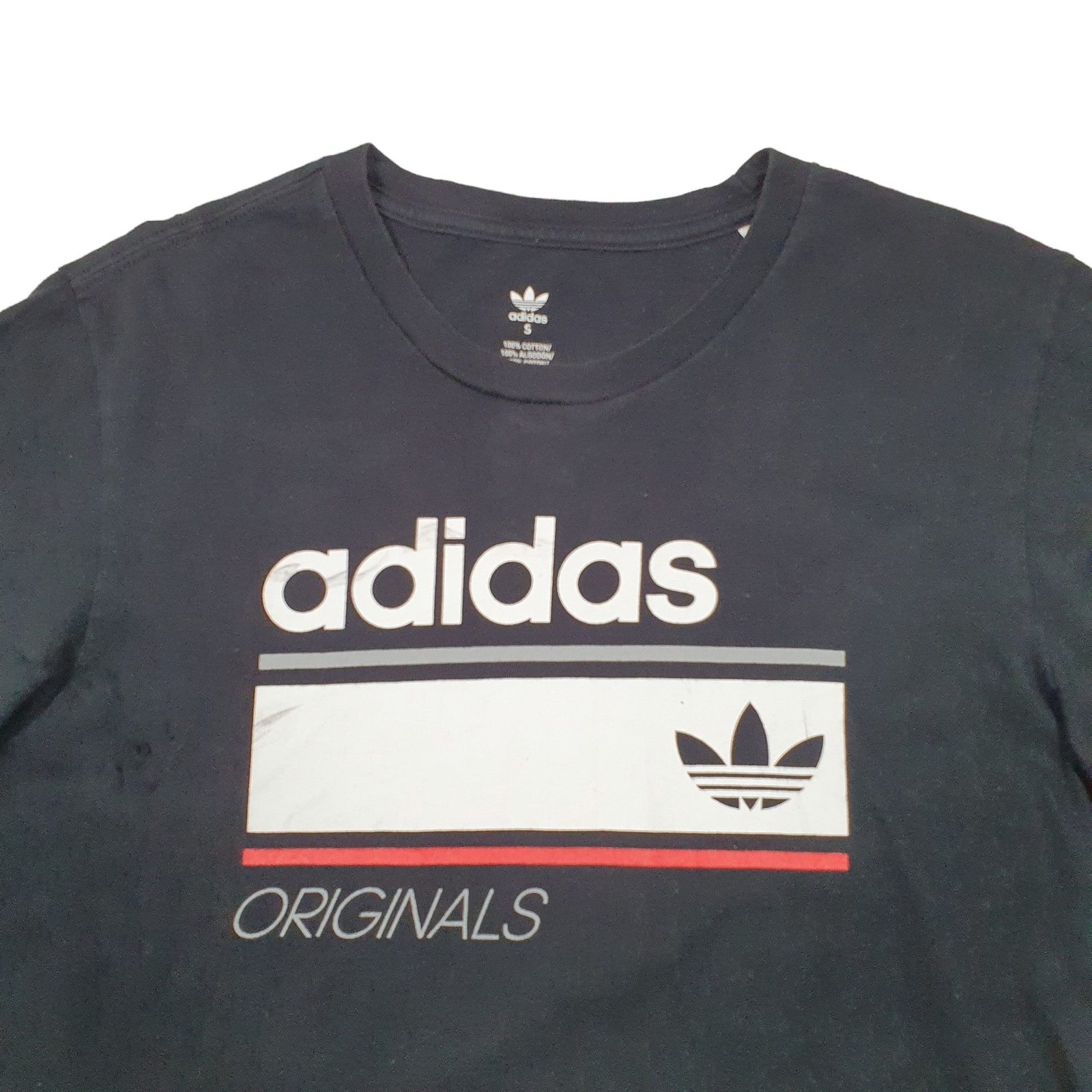 ADIDAS Black T Shirt Tee Short Sleeve Mens S image 2