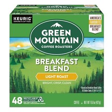 Green Mountain Coffee Roasters Breakfast Blend Light Roast 48 Keurig K-Cup pods