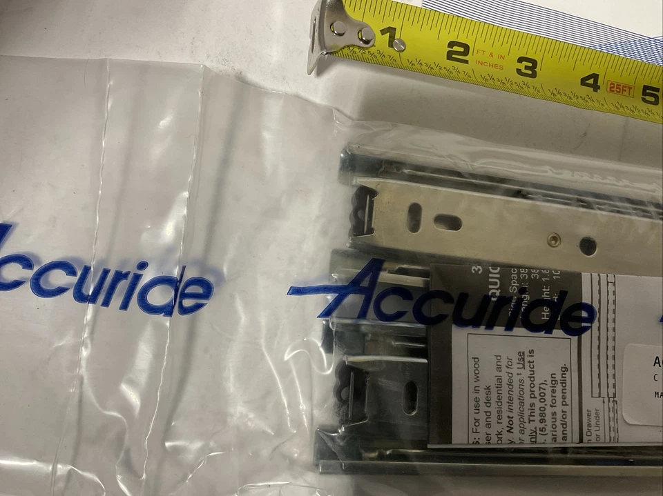 "Lote de 10 pares de cierre automático Accuride 12"" nuevos C3834E12D" Foto 4 de 4
