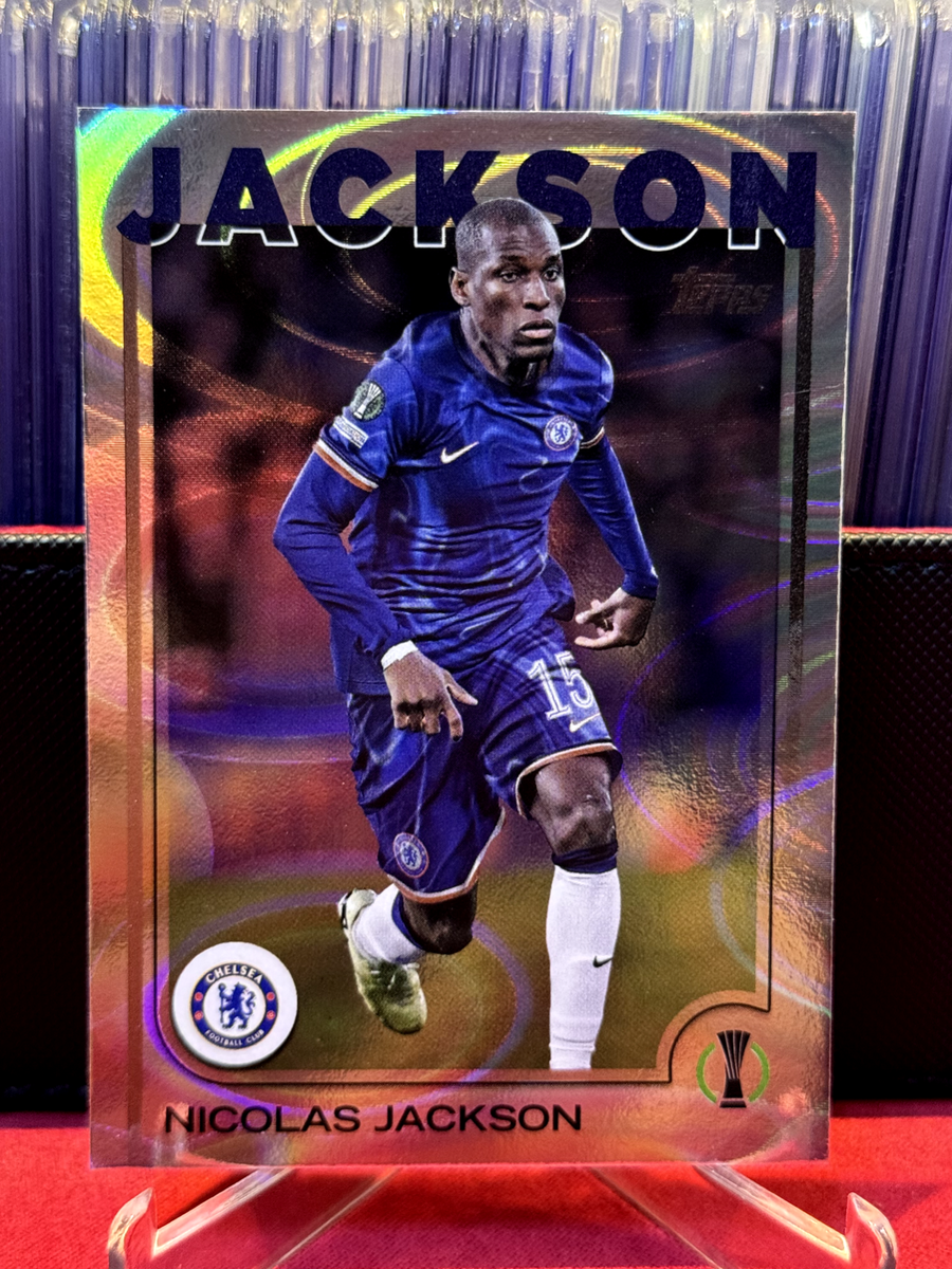 NICOLAS JACKSON 2024-25 Topps UCC Rain Drops Refractor Chelsea #41