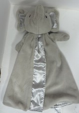 Baby Gund Gray Bubbles Elephant Huggybuddy Security Blanket Lovey Plush Satin
