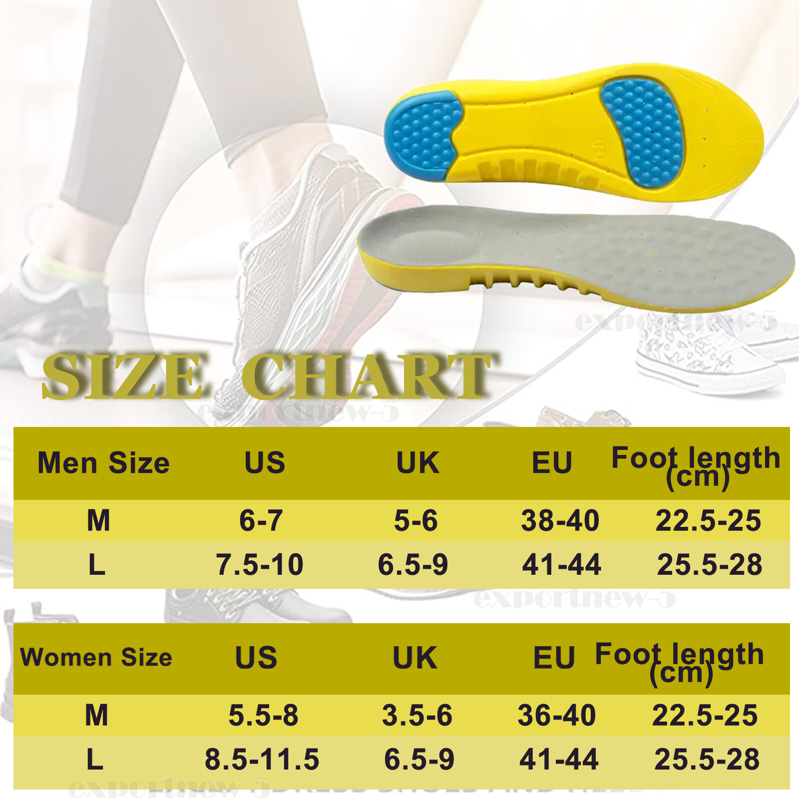 Shock Absorption Orthotic Shoe Insoles Inserts Flat Feet For Plantar