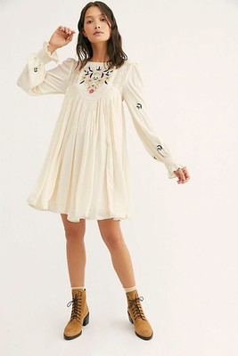 moya embroidered mini dress