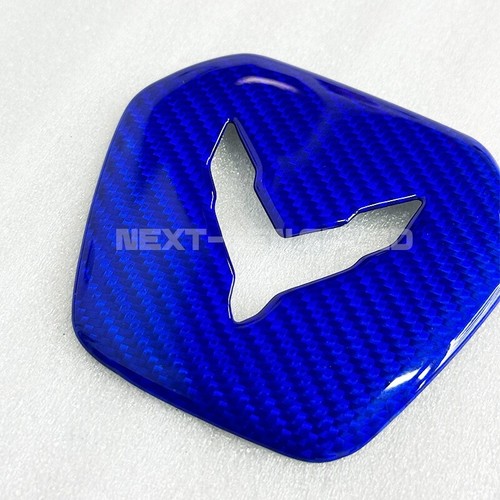 C8 Corvette Real Blue Carbon Fiber Center Steering Wheel Cover Stingray Z06 - Bild 3 von 5