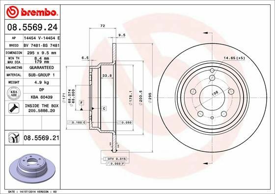 Bremsscheiben 2X Beschichtet Brembo Coated Disc Line 08.5569.21-image