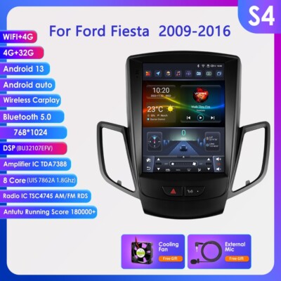 Autoradio Für Ford Fiesta 2009-2016 9.7'' Android 13 Carplay GPS Navi WIFI 4G DSP