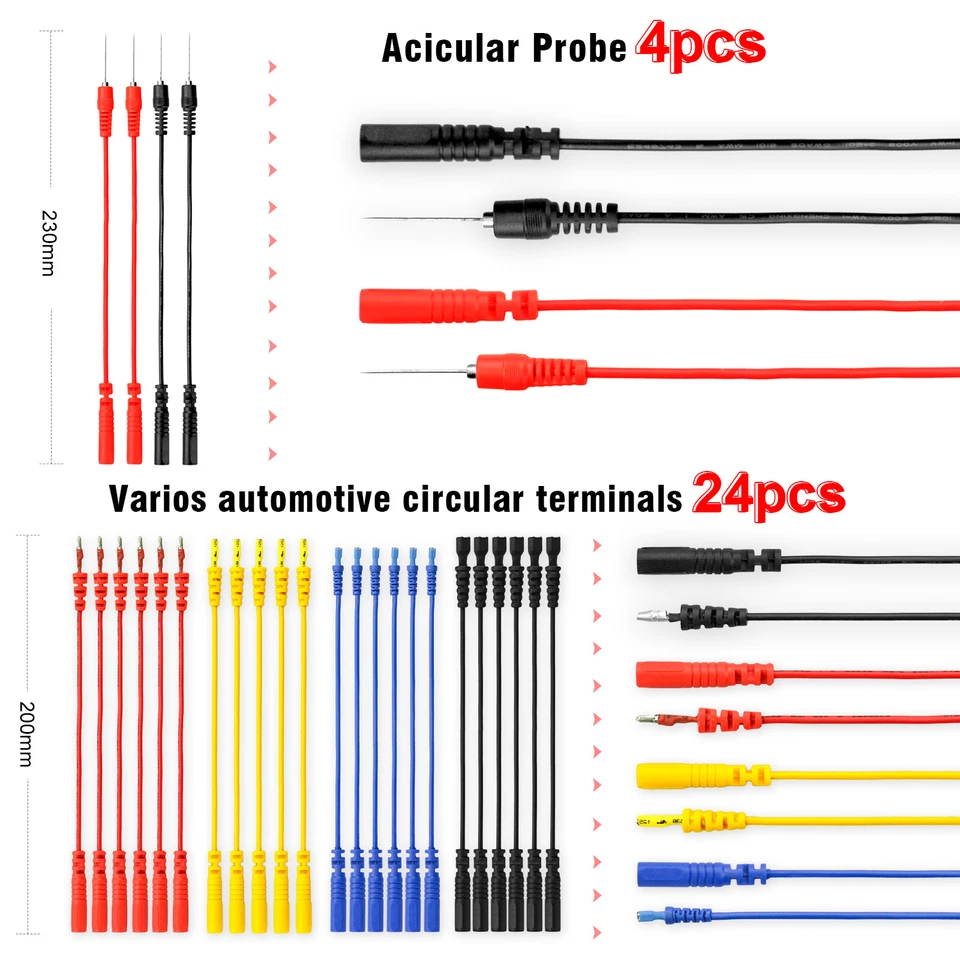 NCV Multimeter 92PCS Auto Circuit Test Leads Kit Alligator Clip Diagnostic Tool - Image 3 of 4