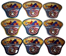 2005 Jamboree Heart of Virginia Council VA set of 9 JSP Bdr (AR213)