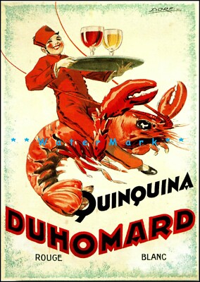 Quinquina Du Homard 1925 French Vintage Poster Print Retro Liquor Lobster Advert