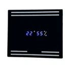 Bathroom Extractor Fan Black Glass Front 4" Timer & Humidity Sensor with Display