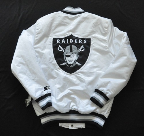 Raiders LA Oakland Starter Jacket G-III Satin Big Logo Shield Spellout NWA Men S - Picture 2 of 9